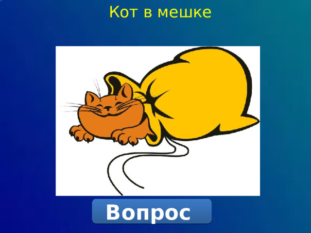 Фразеологизм кот в мешке