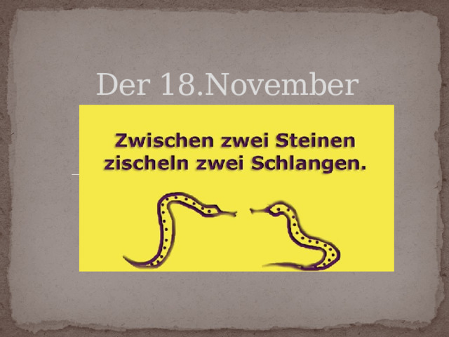 Der 18.November 
