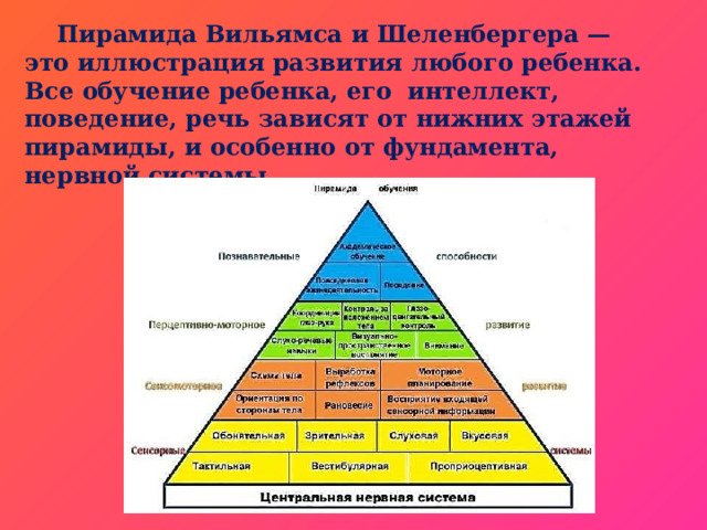 Пирамида моторного развития ребенка