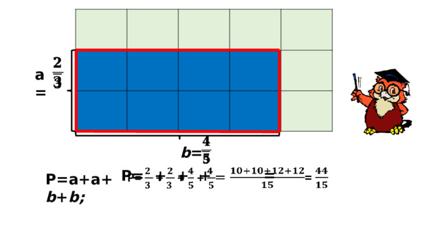   а=   b = =     Р= + + + Р=а+а+ b + b;  