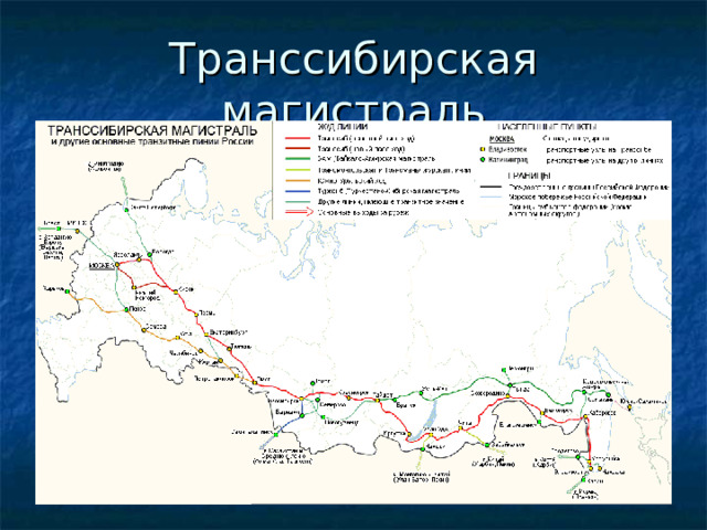 Карта транссибирской жд