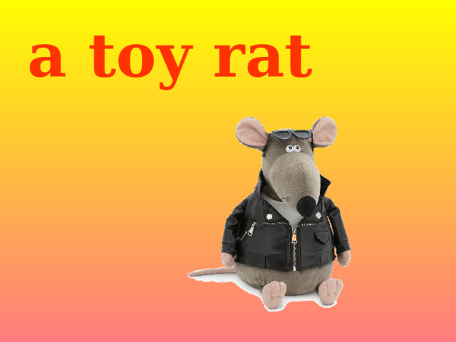 a toy rat  