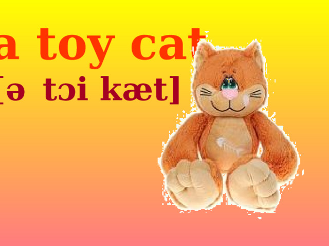 a toy cat [ə    t ɔi kæt]  