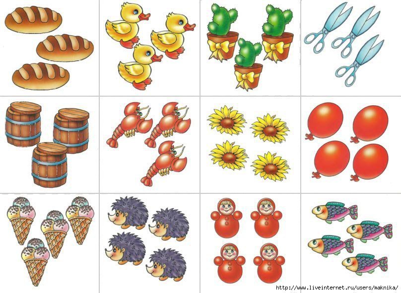 Счет до 10 в картинках для дошкольников