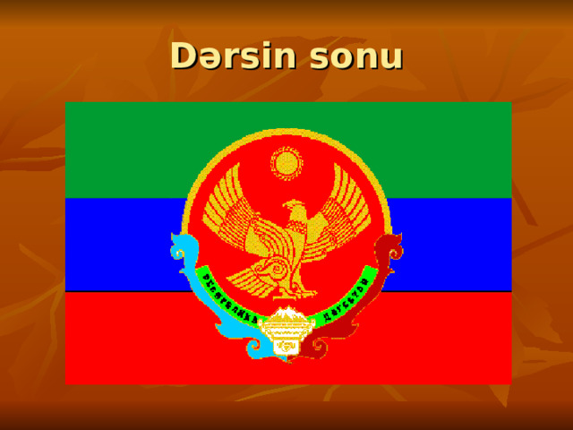 Dərsin sonu 