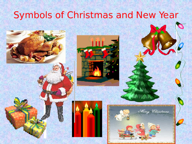 Symbols of Christmas and New Year 