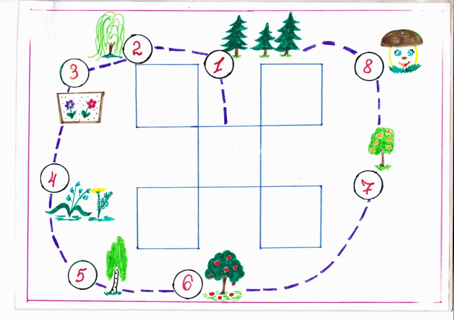 Экологическая тропа в детском саду рисунок