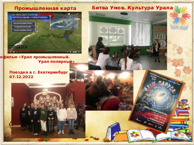 Битва Умов. Культура Урала Промышленная карта Урала Видеофильм «Урал промышленный. Урал полярный» Поездка в г. Екатеринбург  07.12.2022 