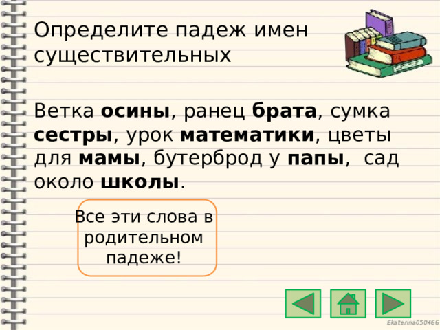 Определите падеж имени существительного ветках. Сумка падеж. На сумке какой падеж у слова.