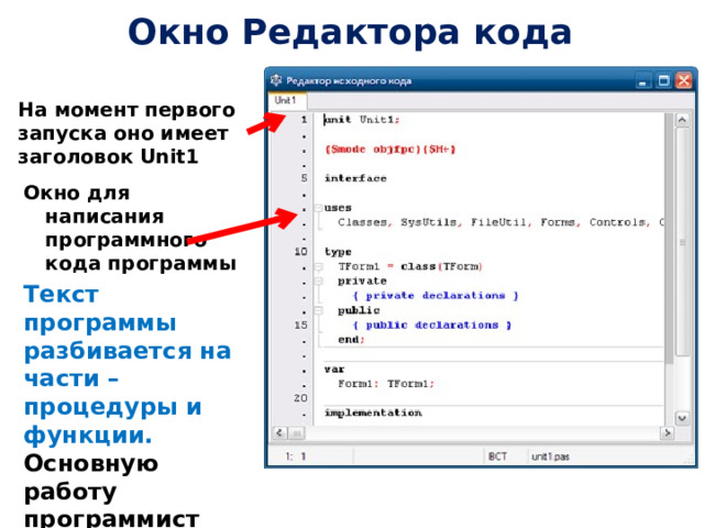 Окно статистики проекта содержит