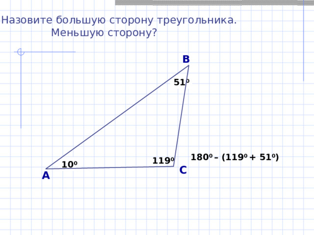 Меньшая сторона треугольника