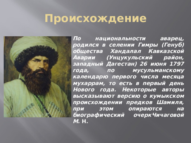 Презентация имама шамиля