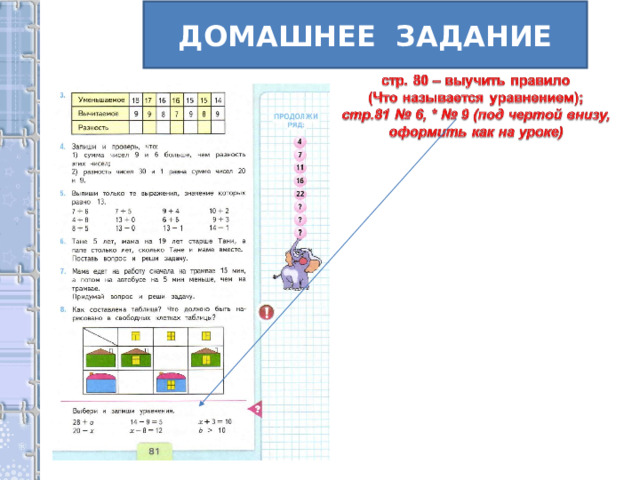 Презентация по теме уравнение 2 класс школа россии