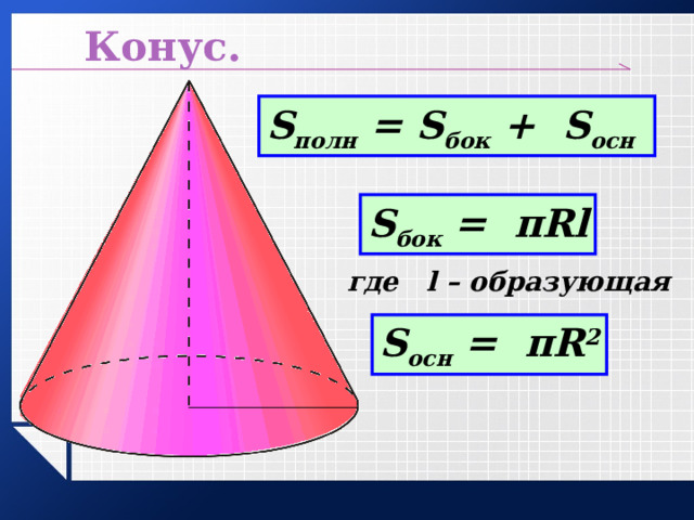 Конус на плоскости