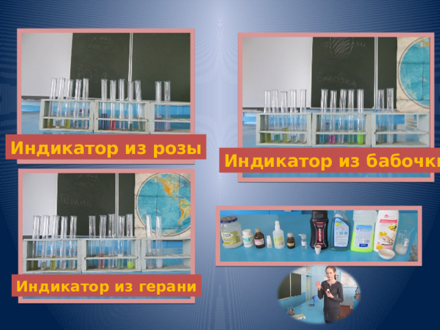 Индикатор из розы Индикатор из бабочки Индикатор из герани 