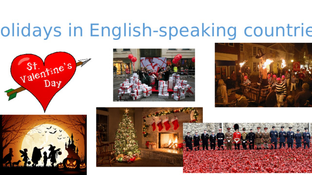 Holidays in English-speaking countries 