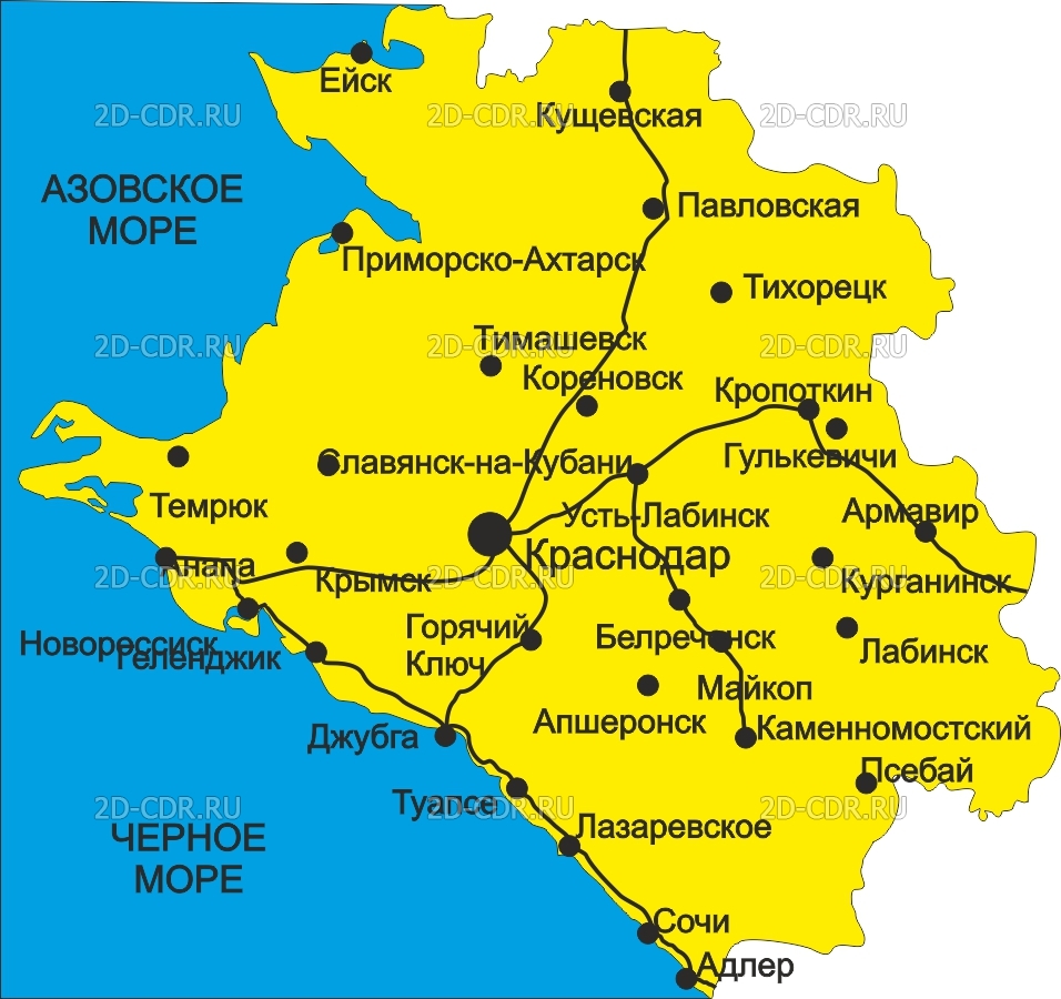 Новокубанск на карте края