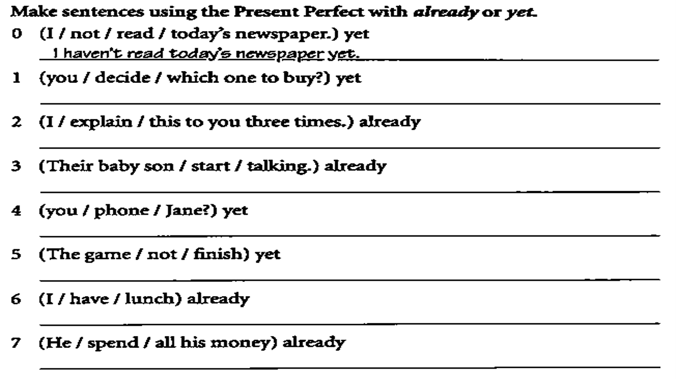 This work do already. Упражнения на present perfect since for 7 класс. Present perfect упражнения. Упражнения по презент Перфект. Настоящее завершенное упражнения.