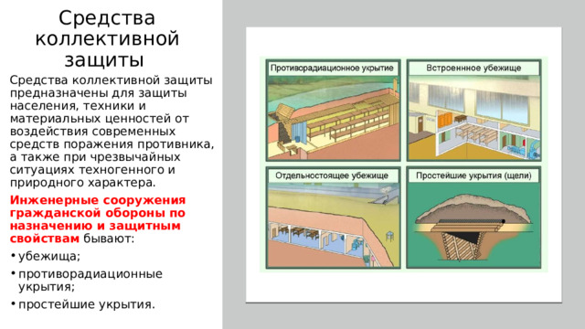 Чан скз. Средства коллективной защиты от оружия массового поражения. Средства коллективной защиты при ЧС. Оградительные средства коллективной защиты. Средства коллективной защиты убежища.