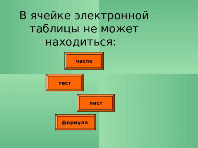 Что может содержаться в ячейках электронной таблицы excel