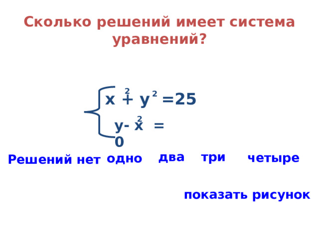 Сколько решений имеет система