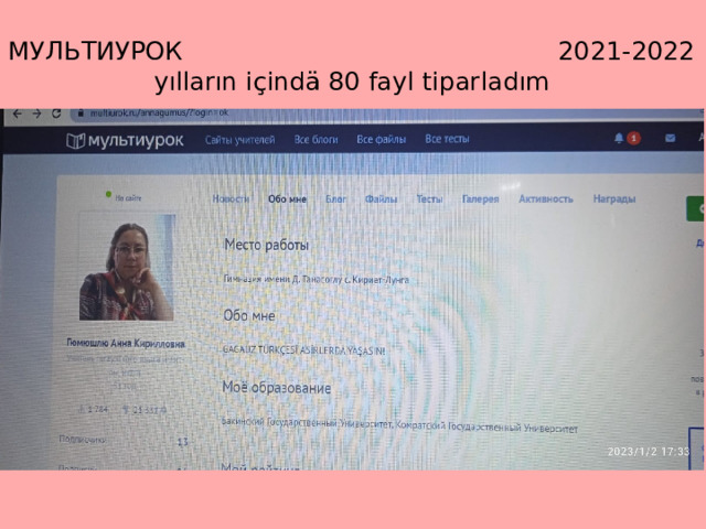 МУЛЬТИУРОК 2021-2022 yılların içindä 80 fayl tiparladım     