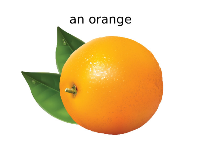 an orange 