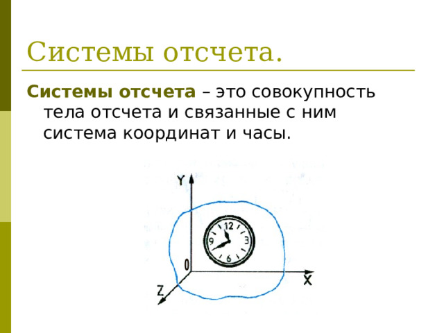Системы отсчета 
