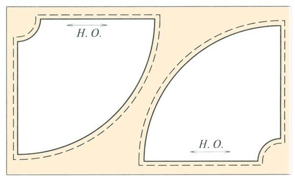 Расклад выкройки на ткани