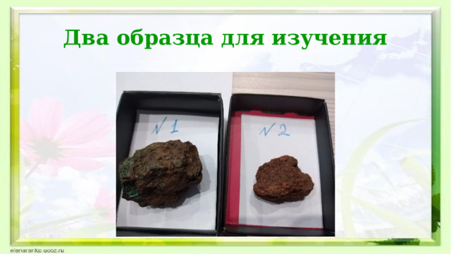 Два образца для изучения 