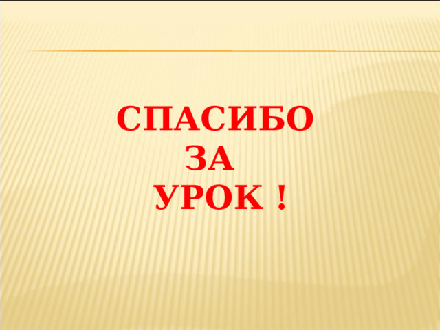 СПАСИБО  ЗА  УРОК ! 