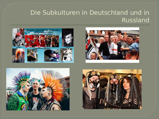 Die Subkulturen in Deutschland und in Russland 