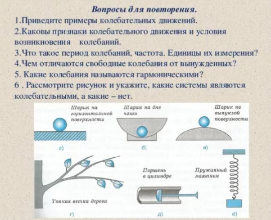 Простейшие колебательные системы