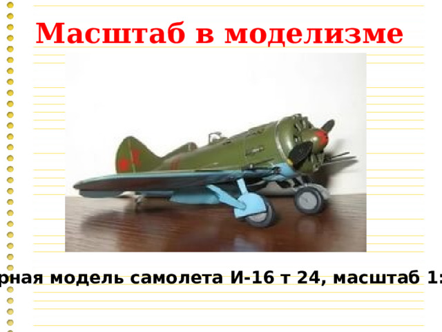 Масштаб в моделизме Сборная модель самолета И-16 т 24, масштаб 1:72 