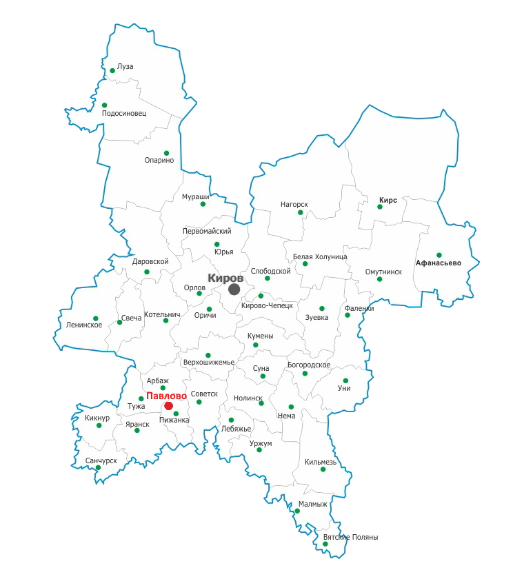 Карта кировской области фото