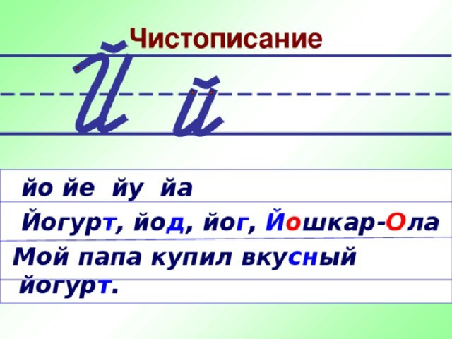 Буквы и й 1 класс русский язык школа россии презентация