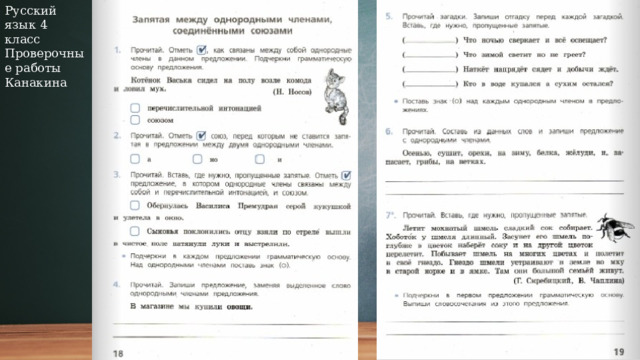 Русский язык 4 класс Проверочные работы Канакина  