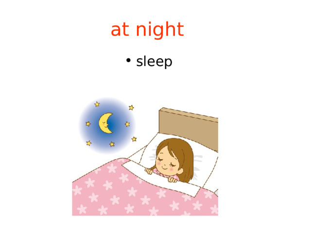 at night sleep 