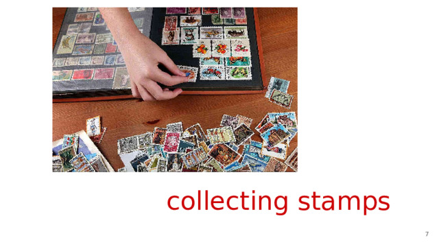 collecting stamps 