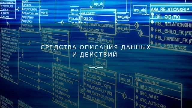 Средства описания данных и действий  