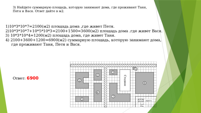 Найдите суммарную площадь парного отделения