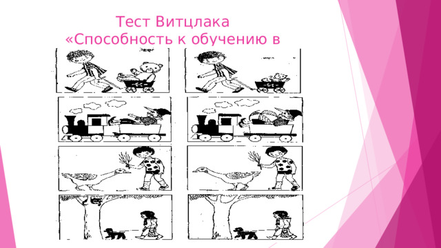 Тест Витцлака «Способность к обучению в школе» 
