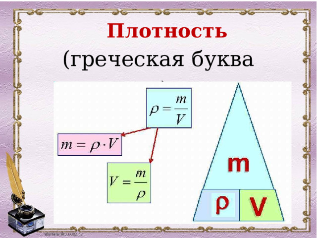 Презентация в 7 классе по физике на тему: "Плотность вещества"