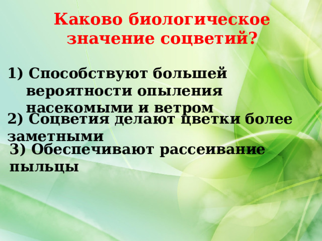 Каковы биологические значения. Каково биологическое значение соцветия. Биологическое значение соцветий. В чем биологическое значение соцветий. Какова биологическая роль пыльцевой трубки.