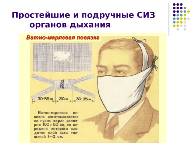 Простейшие и подручные СИЗ органов дыхания 