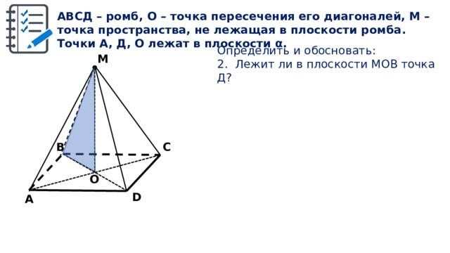 Плоскость ромба