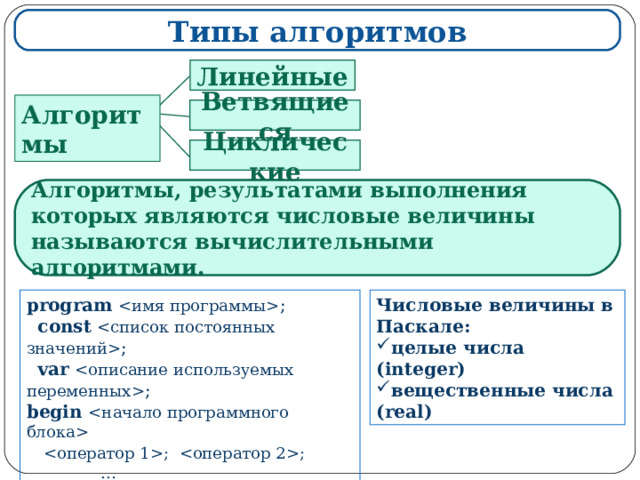 Тест алгоритм 8 класс