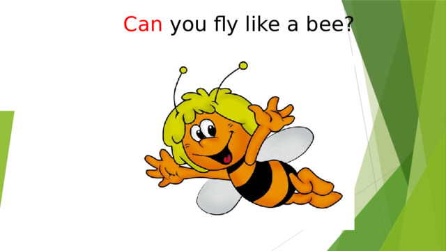 Can  you fly like a bee? 