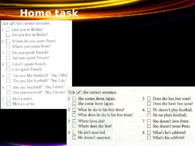 Home task 