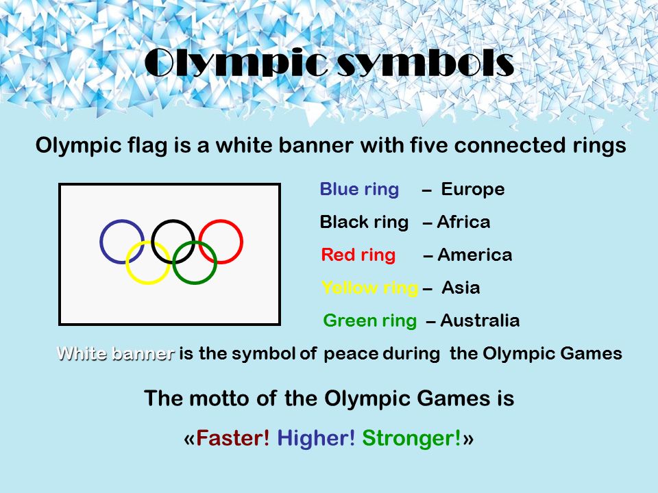 Презентация по английскому языку на тему олимпийские игры